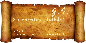 Gregorovics Ildikó névjegykártya